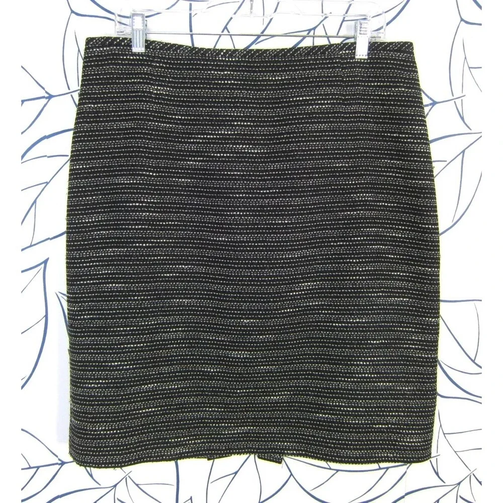 Tahari ASL Black & White Tweed Blazer Jacket & Skirt Suit Women's Size 12 - Picture 8 of 10